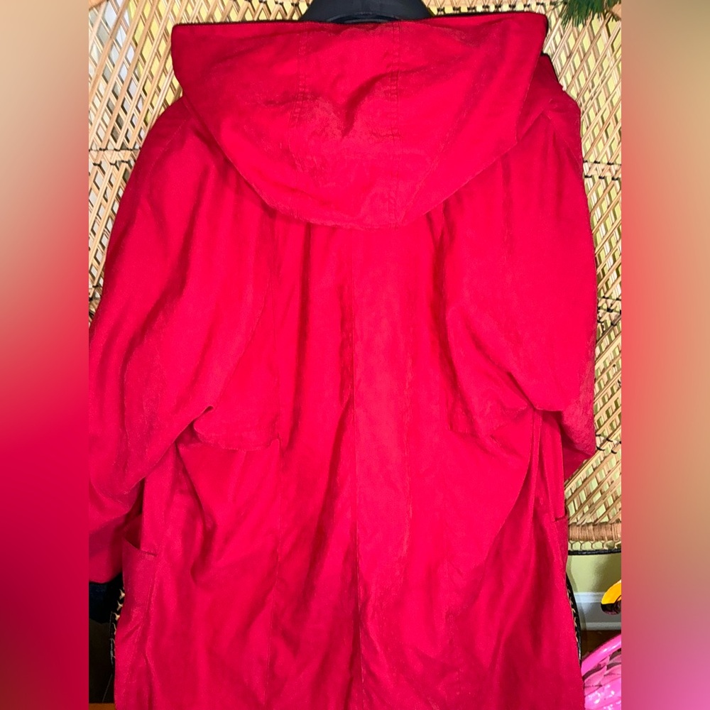 London Fog Vintage Trench Coat Removable Wool Liner Red Size 14 - Picture 14 of 15
